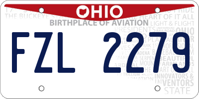 OH license plate FZL2279