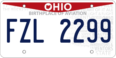OH license plate FZL2299