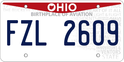 OH license plate FZL2609