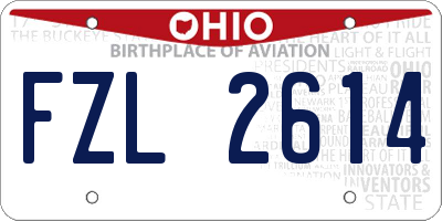 OH license plate FZL2614