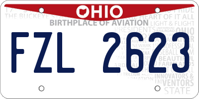 OH license plate FZL2623