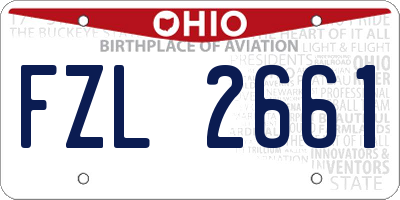 OH license plate FZL2661
