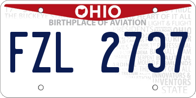 OH license plate FZL2737