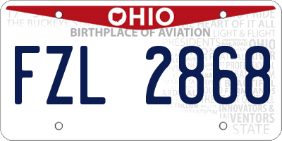 OH license plate FZL2868