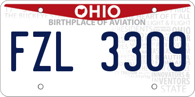 OH license plate FZL3309