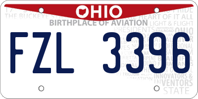 OH license plate FZL3396