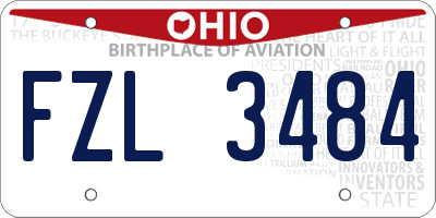 OH license plate FZL3484