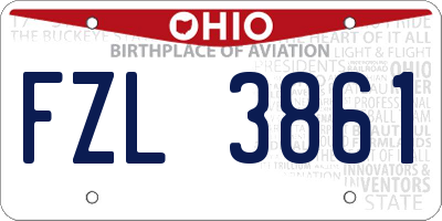 OH license plate FZL3861