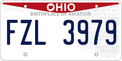 OH license plate FZL3979