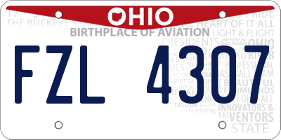 OH license plate FZL4307