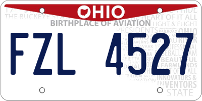 OH license plate FZL4527