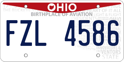 OH license plate FZL4586