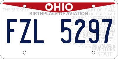 OH license plate FZL5297