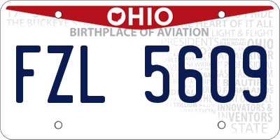 OH license plate FZL5609
