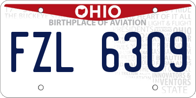 OH license plate FZL6309