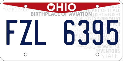 OH license plate FZL6395