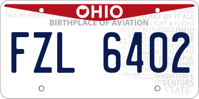 OH license plate FZL6402