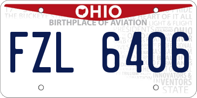 OH license plate FZL6406