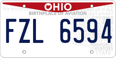 OH license plate FZL6594