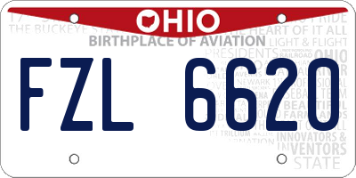 OH license plate FZL6620