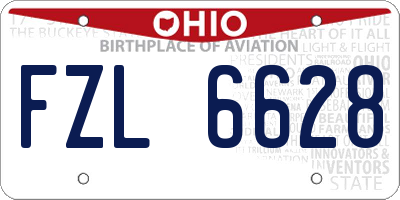 OH license plate FZL6628