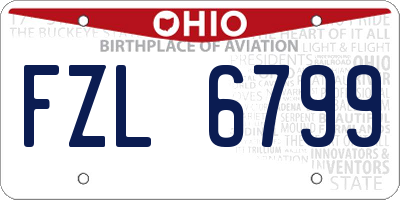 OH license plate FZL6799