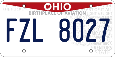 OH license plate FZL8027