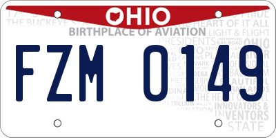 OH license plate FZM0149