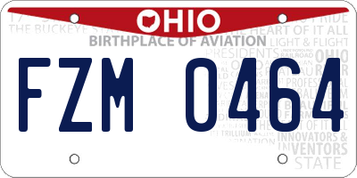 OH license plate FZM0464