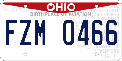OH license plate FZM0466