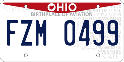 OH license plate FZM0499