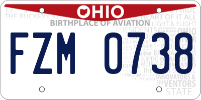 OH license plate FZM0738