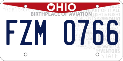 OH license plate FZM0766