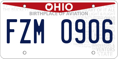 OH license plate FZM0906