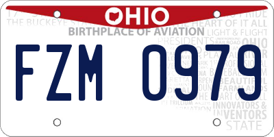 OH license plate FZM0979
