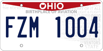 OH license plate FZM1004
