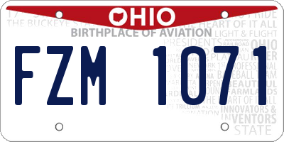 OH license plate FZM1071