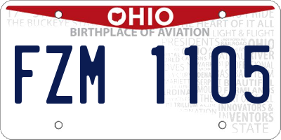 OH license plate FZM1105