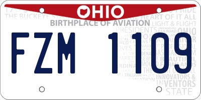 OH license plate FZM1109