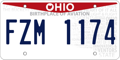 OH license plate FZM1174