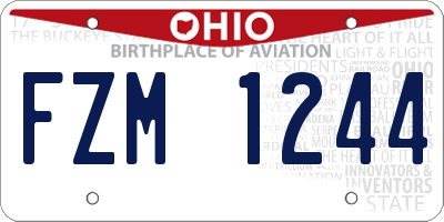 OH license plate FZM1244