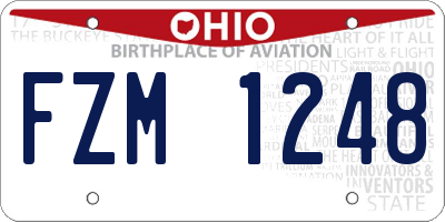 OH license plate FZM1248