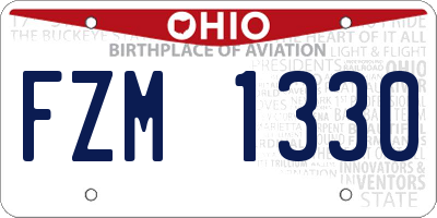 OH license plate FZM1330