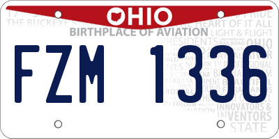 OH license plate FZM1336