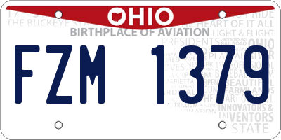 OH license plate FZM1379