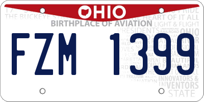 OH license plate FZM1399