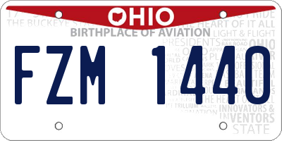 OH license plate FZM1440