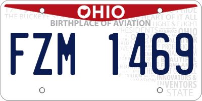 OH license plate FZM1469