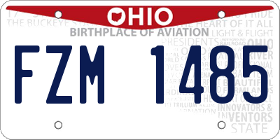 OH license plate FZM1485