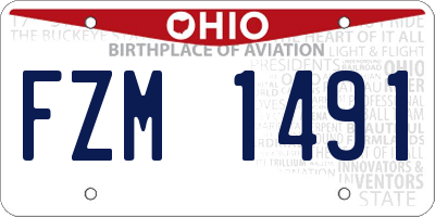 OH license plate FZM1491